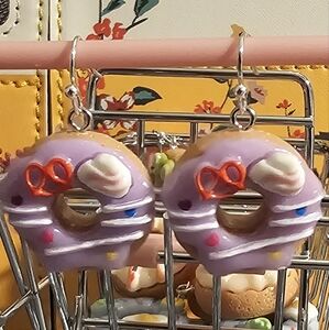 Donut Earings 1 Pair Handmade